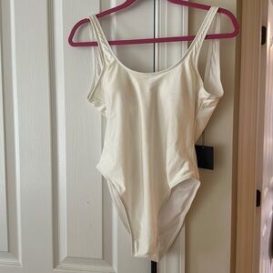 White One-Piece Swim Suit